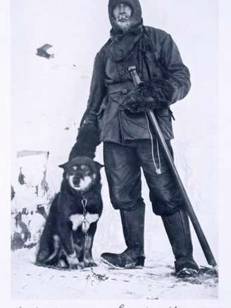 Meares with Osman, Leader of the Dogs, from 'Scott's Last Expedition